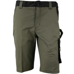 Bermuda de travail homme ULYSSE coton polyester kaki gris 38 &agrave; 50