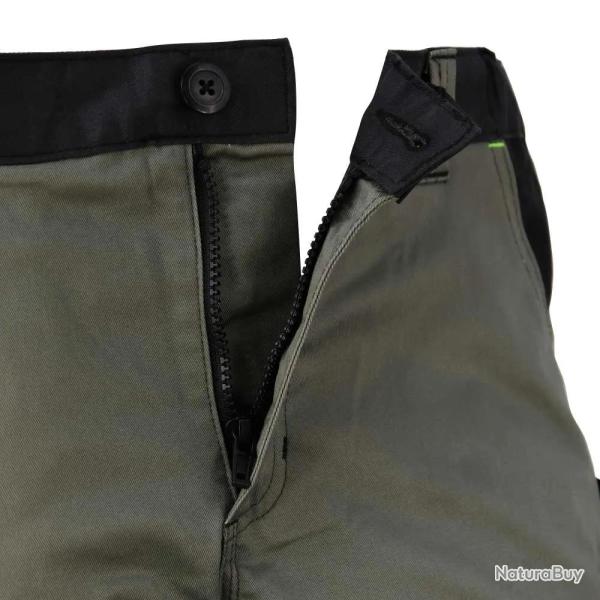 Bermuda de travail homme ULYSSE coton polyester kaki gris 38 � 50
