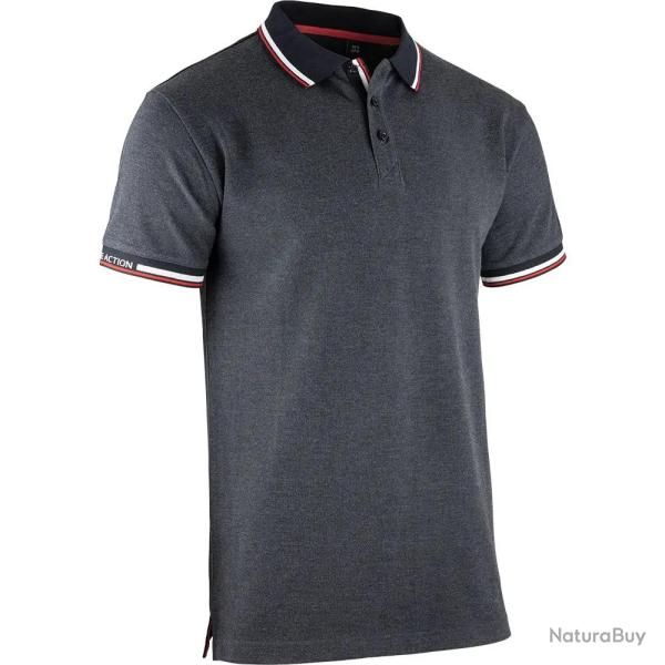 Polo manches courtes LORD coton polyester gris chin� S au 3XL S
