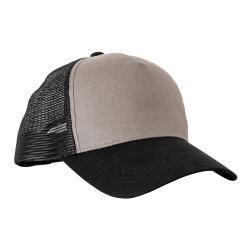 Casquette Capitole coton polyester respirant r&eacute;glable gris noir