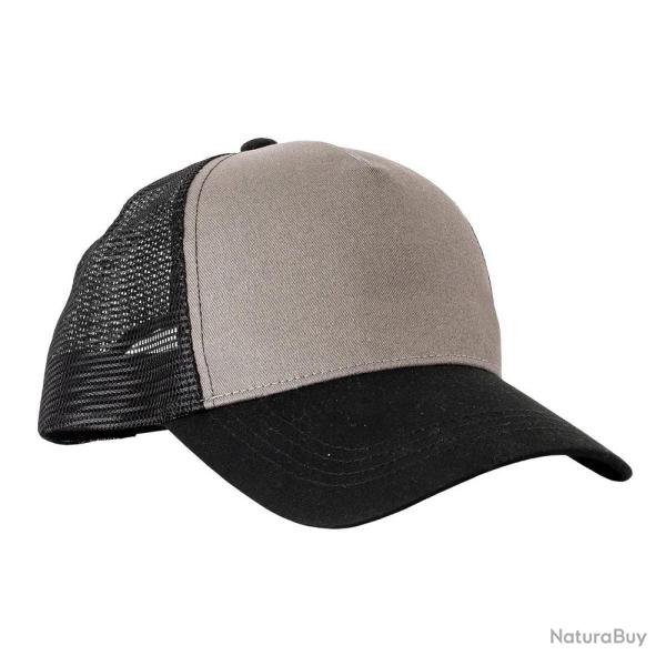 Casquette Capitole coton polyester respirant r�glable gris noir