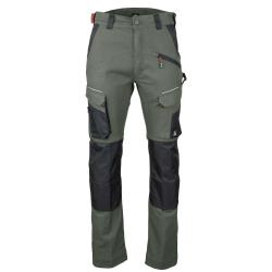 Pantalon stretch LMA Memory kaki et noir multipoches