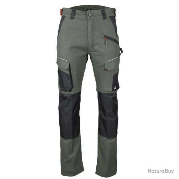Pantalon stretch LMA Memory kaki et noir multipoches