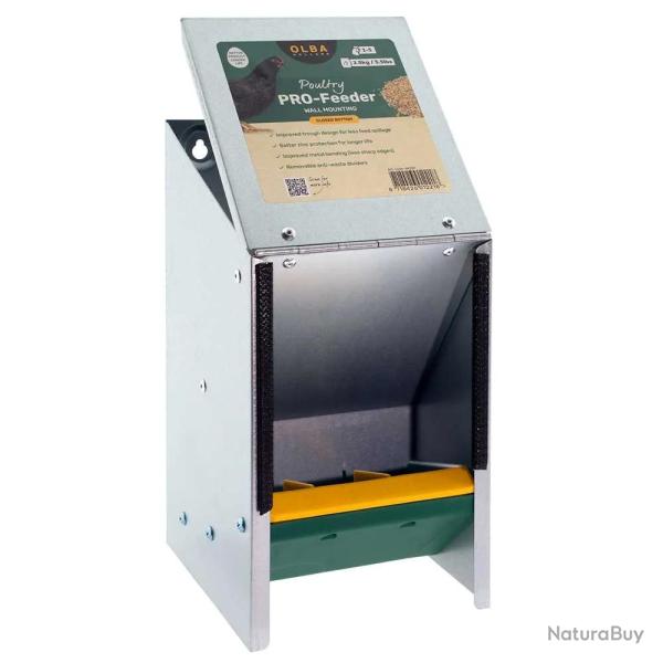 Mangeoire tr�mie galva 2,5 kg ProFeeder anti-gaspillage