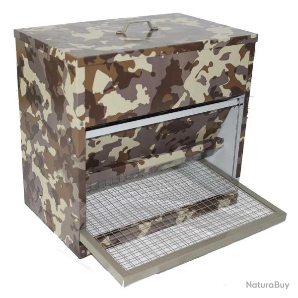 Mangeoire anti-nuisibles galvanis�e 20kg camo 50,5x46x47,5 cm