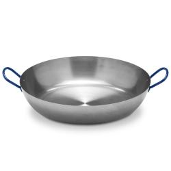 Po&ecirc;le Lyonnaise polie avec anses Acier poli 40cm