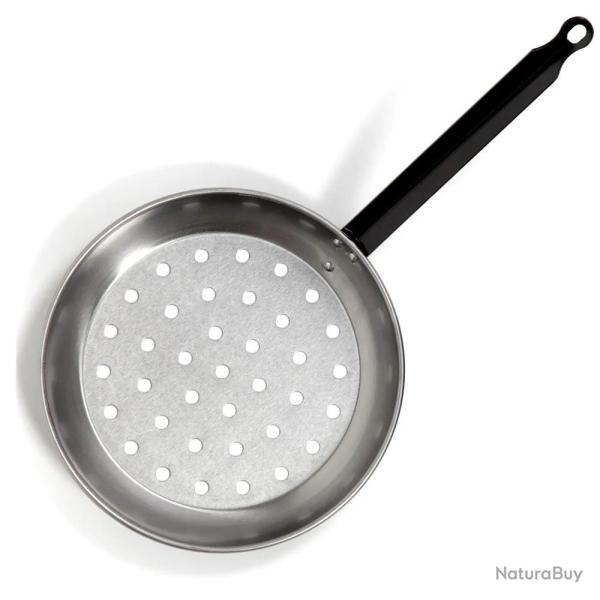 Pole  marrons fond perfor manche long acier lamin 28cm