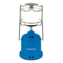Lampe &agrave; gaz Lumogaz autonomie 5h verre bleu &Oslash; 12 cm x H 26 cm