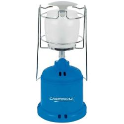 Lampe &agrave; gaz Lumogaz autonomie 5h verre bleu &Oslash; 12 cm x H 26 cm