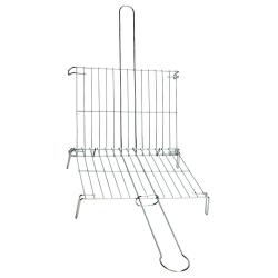 Grille double galvanis&eacute; deux volets acier zinc 45x50 cm