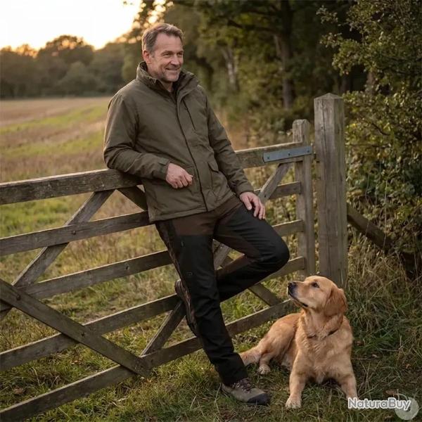 Pantalon de chasse Treeland Resist stretch anti ronces kaki