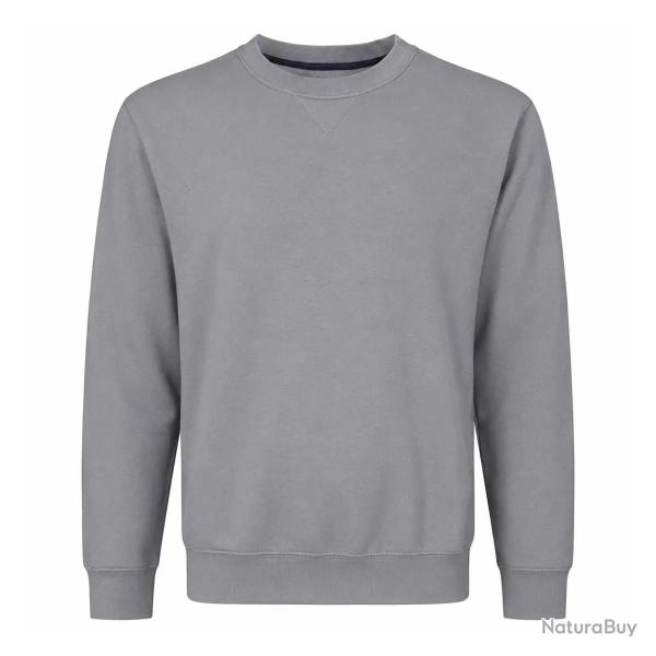 Sweat col rond gris Pull casual confort homme femme