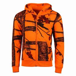 Sweat &agrave; capuche enfant fluo Treeland zipp&eacute; polaire