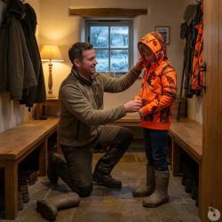 Sweat &agrave; capuche enfant fluo Treeland zipp&eacute; polaire