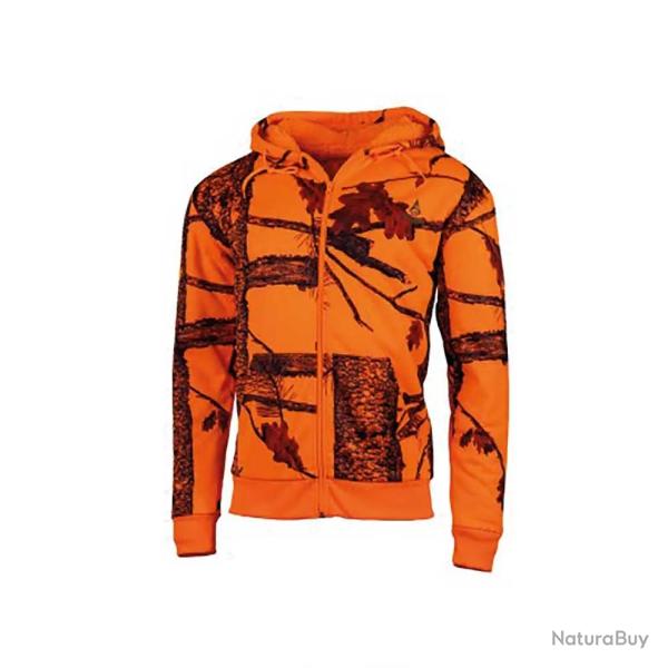 Sweat  capuche enfant fluo Treeland zipp polaire