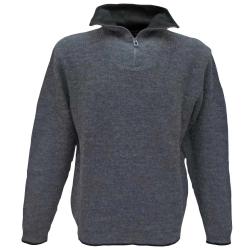 Pull camionneur Carmel gris 70 acrylique 30 laine Gris