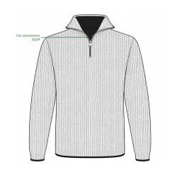 Pull camionneur Carmel gris 70 acrylique 30 laine Gris