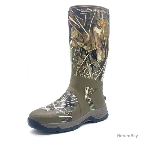 Bottes camo roseaux caoutchouc doublure jersey 5mm