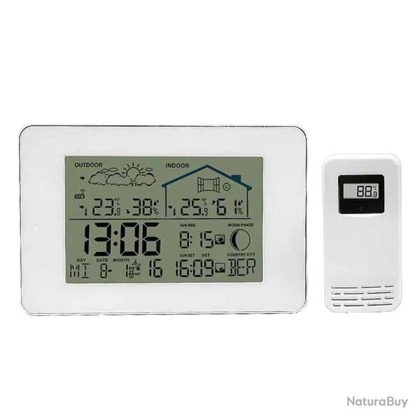 Station m�t�o avec sonde ext�rieure Thermom�tre hygrom�tre