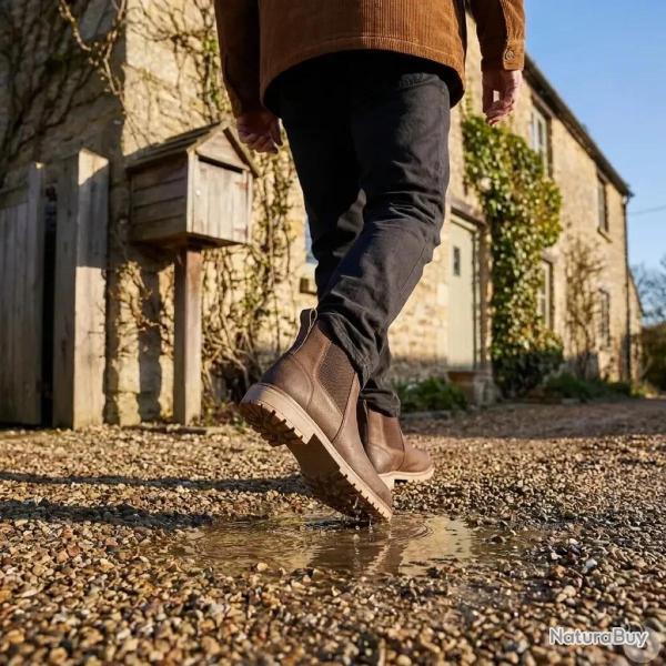 Bottines Touk Cuir Zip marron � 46