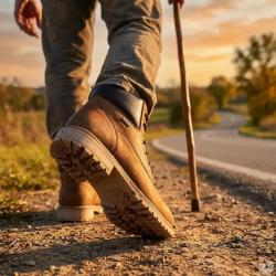 Chaussures Grass cuir imperm&eacute;able Marron
