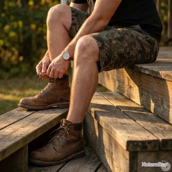 Short cargo camo 4 poches