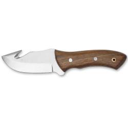 Couteau &agrave; d&eacute;pecer 17cm lame acier inox manche bois &eacute;tui cuir