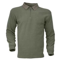 Chemise F1 Polaire Kaki 100 Polyester 220g m&sup2; Col Zipp&eacute;