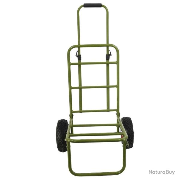 Chariot de transport pliable acier roues gonflables