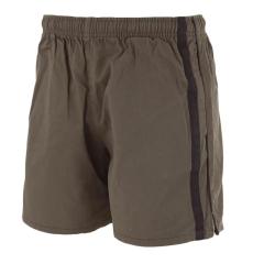 Short Flottant Kaki Noir 100 Coton 3 Poches Taille &Eacute;lastique