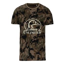 T shirt camo Woodland 100 coton 145g coupe droite