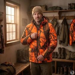 Doudoune R&eacute;versible STAGUNT Alaskan Kaki Orange Blaze