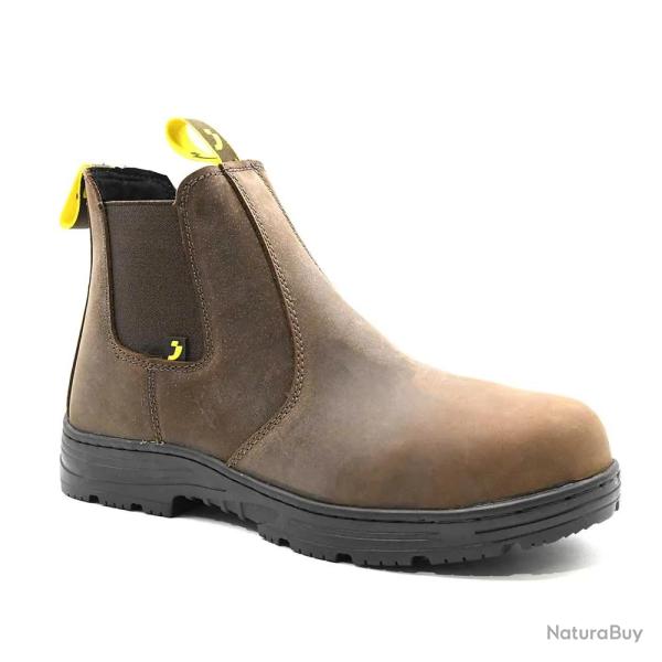 Bottines s�curit� Jackman S3 cuir marron embout acier
