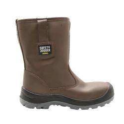 Box bottes de s&eacute;curit&eacute; Alaska S3 cuir marron embout acier