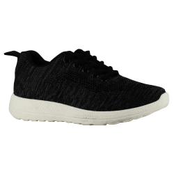 Baskets &agrave; lacets noires textile dessus et int&eacute;rieur du 37 au 42 38