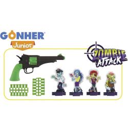 Set Zombie Attack Enfant - Pistolet 24 Balles + 4 Figurines