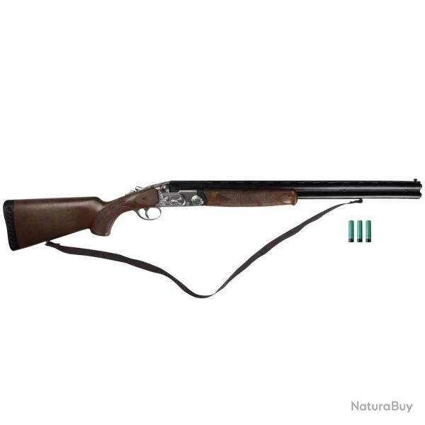 Fusil � amorces enfant plastique crosse bois 2 cartouches