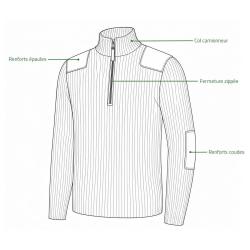 Pull zipp&eacute; Walker and Hawkes Gardham Vert