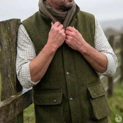 Gilet Walker and Hawkes Barington Shooting Vert Laine