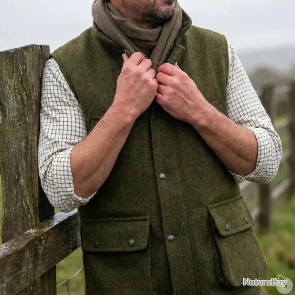 Gilet Walker and Hawkes Barington Shooting Vert Laine