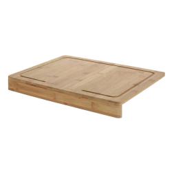 Planche &agrave; D&eacute;couper en Bambou Naturel avec Rebord Antiglisse 45 cm