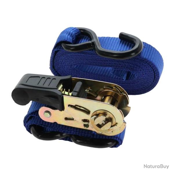 Sangle d'Arrimage � Cliquet Bleu Corail 5 m 350 daN