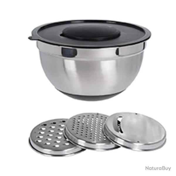 Bol M�langeur avec 3 R�pes diam. 25,5 cm x H 14 cm