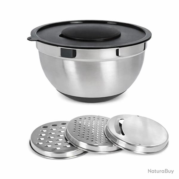 Bol M�langeur avec 3 R�pes diam. 25,5 cm x H 14 cm
