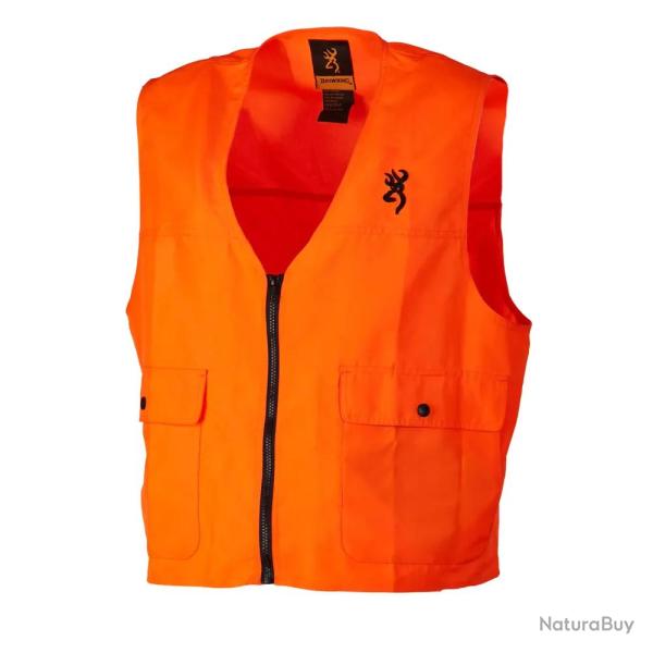Gilet scurit Browning orange haute visibilit EPI