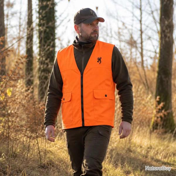 Gilet s�curit� Browning orange haute visibilit� EPI