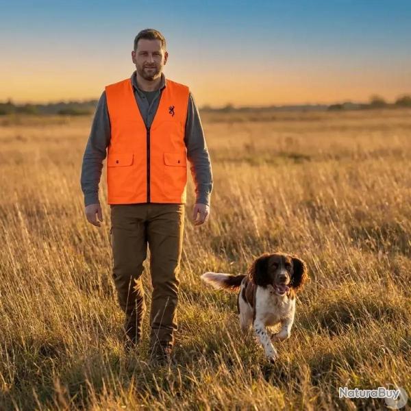 Gilet de s�curit� Browning X TREME TRACKER orange haute visibilit�