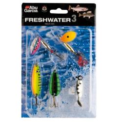 Pack 4 leurres Abu Garcia N&deg;3 eau douce carnassiers rivi&egrave;re lac