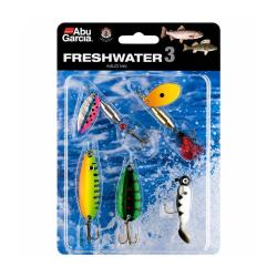 Pack 4 leurres Abu Garcia N&deg;3 eau douce carnassiers rivi&egrave;re lac