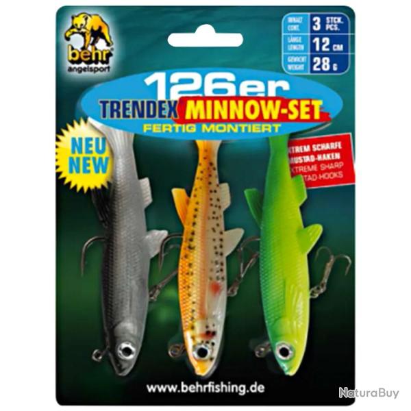 Pack 3 leurres Shad 12cm 28g - Kit p�che carnassier complet